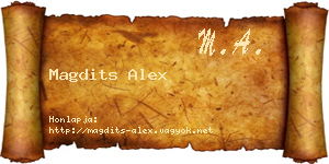 Magdits Alex névjegykártya